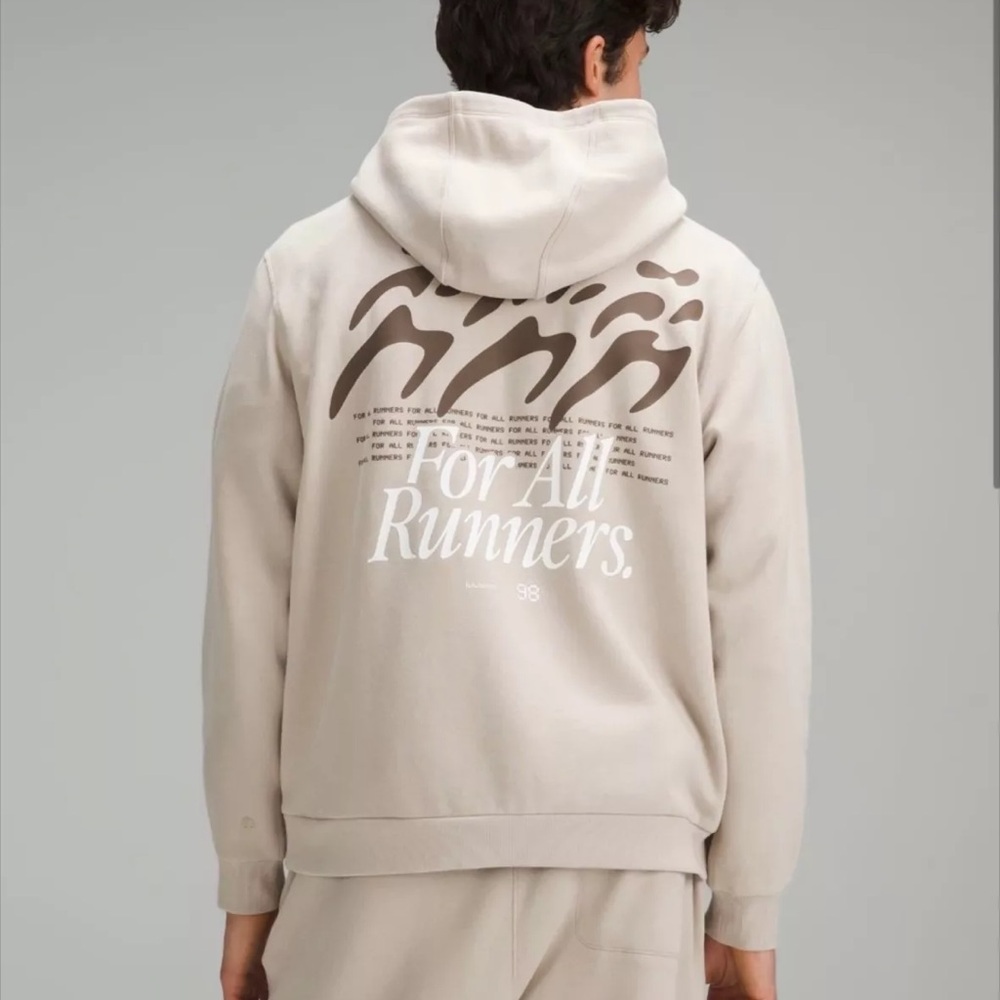 lululemon athletica Beige Hoodie with Graphic Design